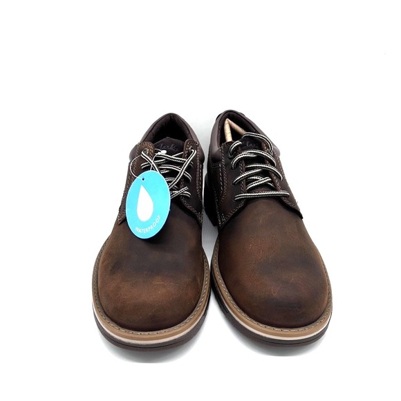 CLARKS Morris Low AP Shoes Men's US 7.5M Brown Beeswax Leather Casual‎ (No Box)
